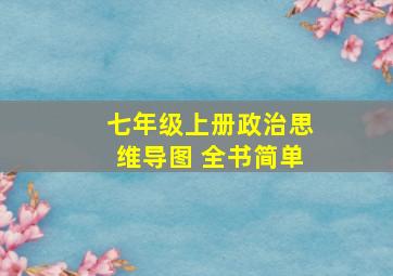 七年级上册政治思维导图 全书简单